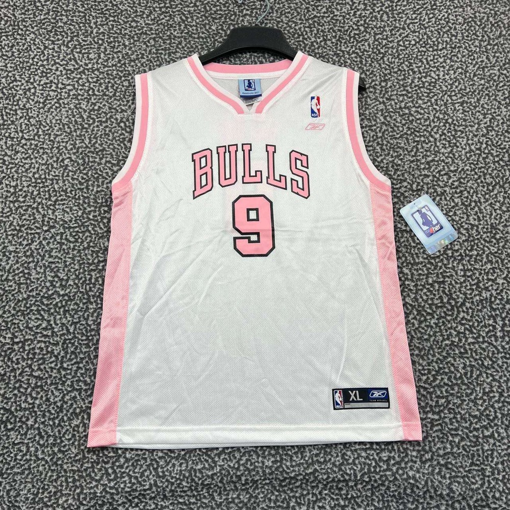 Chicago Bulls Deng #9 Jersey Shirt Youth Girls XL 16 Reebok NBA V-Neck New